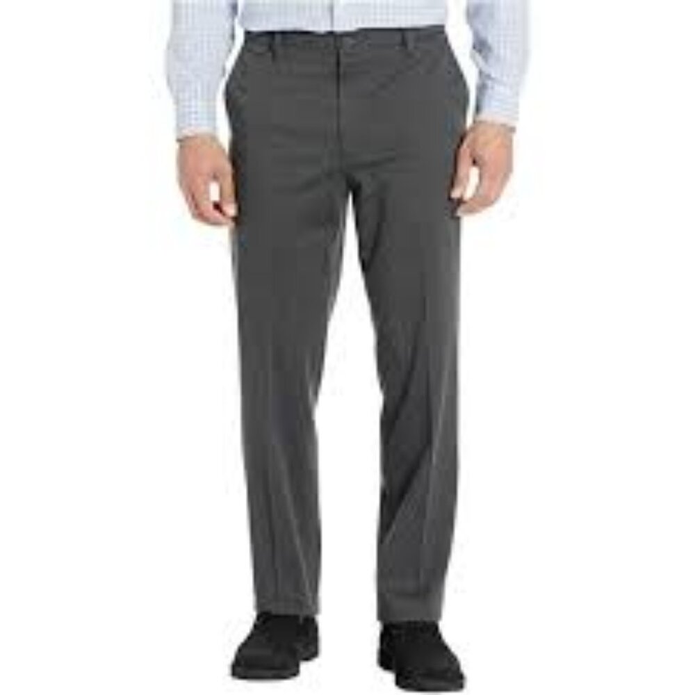 Dockers Men's Signature Khaki Straight Fit Stretch Pants in Storm HEATHER New